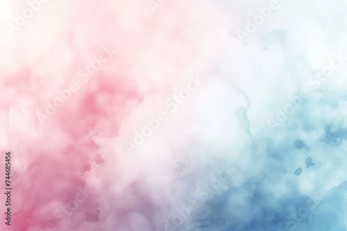 Soft spring, pink and blue watercolor background with copy space