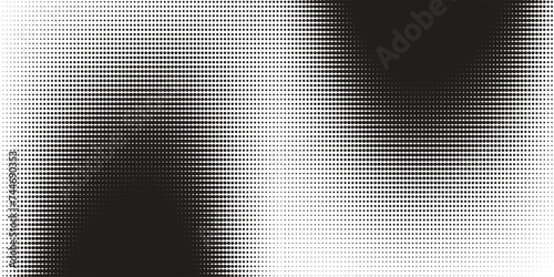 Halftone gradient. Dotted gradient, smooth dots spraying and halftones dot background seamless horizontal geometric pattern vector template set. vector ilustrator