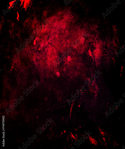 Grunge dark red background, scary horror texture, old damaged wall
