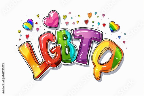 LGBTQ Pride spellbinding. Rainbow lgbtq+ in boycotts colorful gender spaces diversity Flag. Gradient motley colored embroidery LGBT rights parade festival wrinkle diverse gender illustration