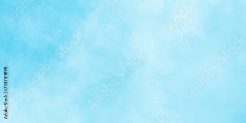 Abstract summer seasonal Sky clouds of different colors and shapes, Simple blue color watercolor vector background, The summer is colorful clearing day Good weather with natural clouds. 