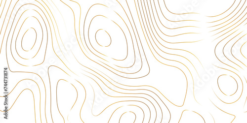 Abstract pattern with lines Topographic map. Geographic mountain relief . Modern design with white background golden line wavy pattern design. Background for desktop, topology, digital art .