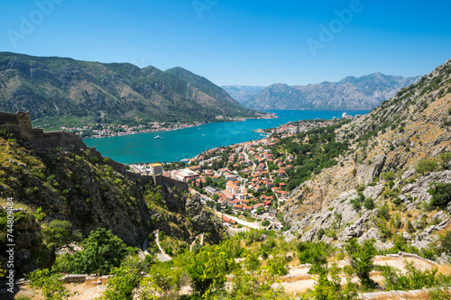 Panorama of the Bay of Kotor and the fortress