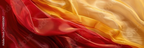 Abstract flag design with red and gold for Spain, Jabal Shammar, Kyrgyzstan, Moldavia, Myanmar, Multenegro, Vietnam, China, Prague, Warsaw
