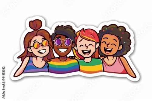 LGBTQ Pride pride promenade. Rainbow pers colorful medium candy apple red diversity Flag. Gradient motley colored apricot LGBT rights parade festival gender neutrality diverse gender illustration