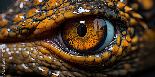 The Intricate Details of An Alligator's Skin are Highlighted in a Macro Assembly, Revealing Nuan