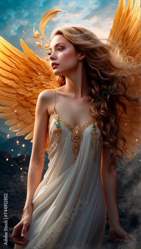 Beleza celestial, mulheres angelicais, pureza e graça, celestial