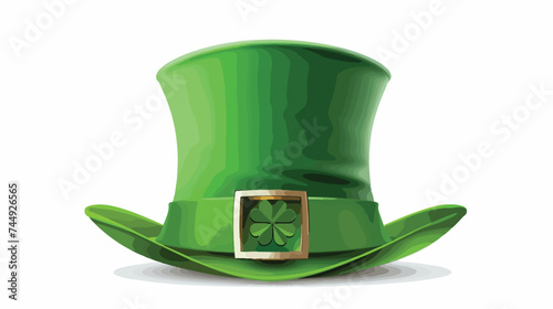Green st patrick day hat icon vector illustration ep