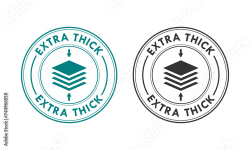 Extra thick design logo template illustration