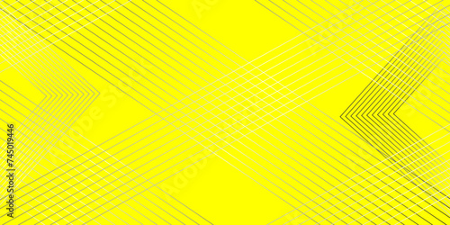 Abstract background with lines geometric lines on a modern design yellow material grid line background. seamless abstract geometric pattern with crossing thin black lines on yellow background.