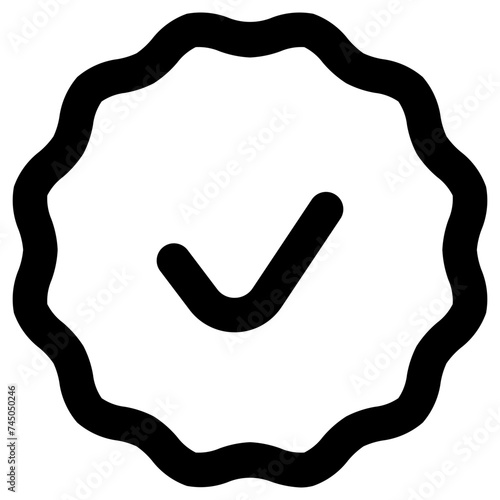 verified icon, simple vector design