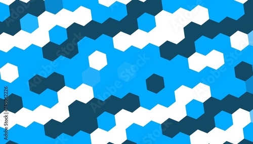 abstract blue background with pentagon pattern