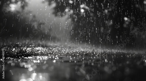 Torrential rain washes away the dust of time, cleansing the world with nature's pure embrace.