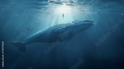 Jonah Falling Towards The Fish That Swallows Him; Jonah In The Belly Of The Whale