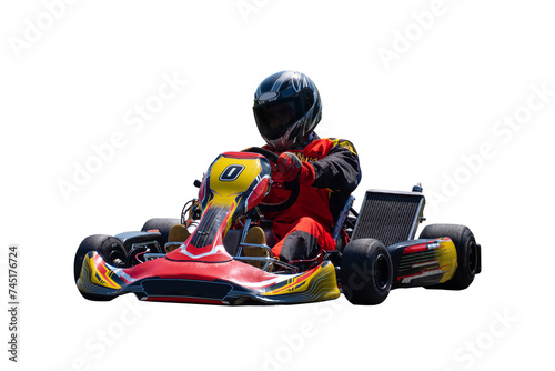 racing go kart isolated on white