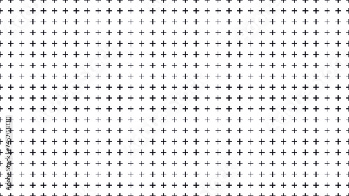 Cross seamless pattern in black and white color, vector illustration. 