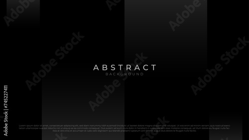 Minimalist Black Abstract Background with Luxury Dark Wallpaper in 4k. Geometric Shapes Design Background for Poster, Website, Presentation and Banner Vector