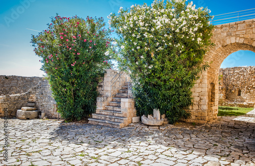 Medieval farmhouse of Balsignano at the archaeological area of Balsignano (10th century), Modugno town, Bari province, Puglia region in souther Italy