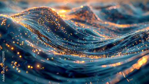 ocean digital photo of ocean wave texture in the styl