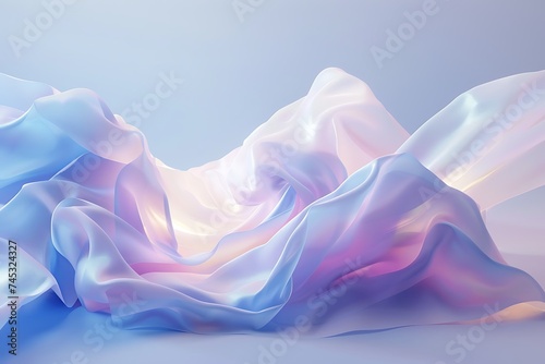 A mesmerizing 3D model featuring holographic abstract background