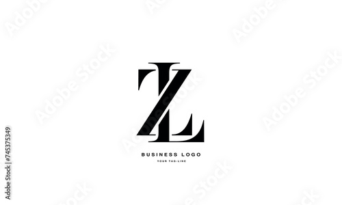 ZL, LZ, Z, L, Abstract Letters Logo monogram