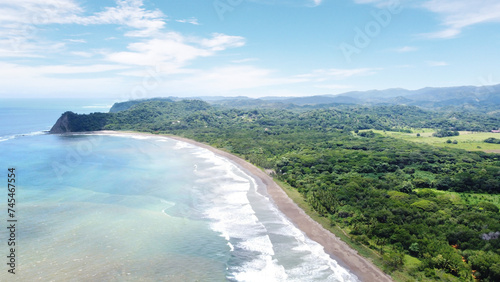 Samara beach aerial view, tropical beaches, Costa Rica