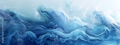 Modern and Artistic Background with a 3D Blue Wave