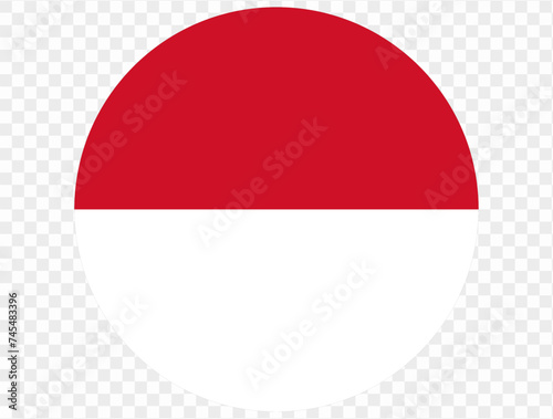 Monaco flag button on png or transparent background. vector illustration.