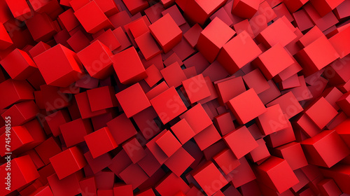 抽象的な3Dのキューブアートの背景画像。 Abstract 3D cube art background image. [Generative AI]