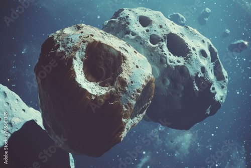 Asteroids in Close Space: Amazing Shapes in the Image