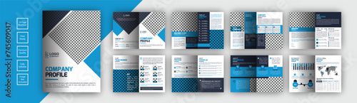 Minimal 16 pages Company brochure template design