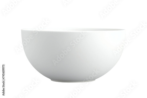 White bowl isolated on a transparent background.