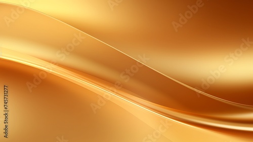 Abstract Shiny smooth line metal Gold color background Bright vintage Brass plate chrome element texture concept simple bronze foil panel hard backdrop design, golden light polished banner wallpaper