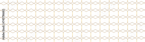 geometric golden hexaonal stock ceramic brick tile wall . honeycomb texture and seamless pattern. Grid lines for composing floor and wall. llustration , paper, textile, decoration. white in backdrop