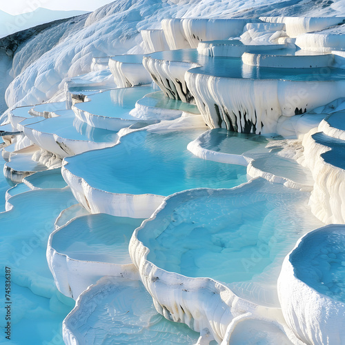 Pamukkale cotton castles bathed in turquoise waters