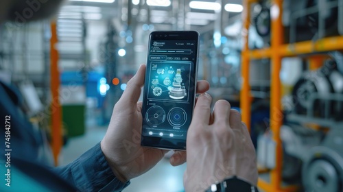 Technicians in smart industries use Augmented Reality (AR) technology on smartphones to maintain and service mechanical parts, facilitating automated monitoring processes