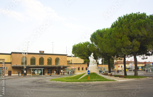 Monument to Luigi Carlo Farini near Railway Station in Ravenna, Italy