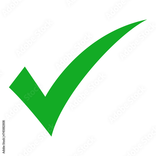 Green check mark, isolated tick symbols, checklist signs, and an approval badge. Flat and modern checkmark design, vector illustration.