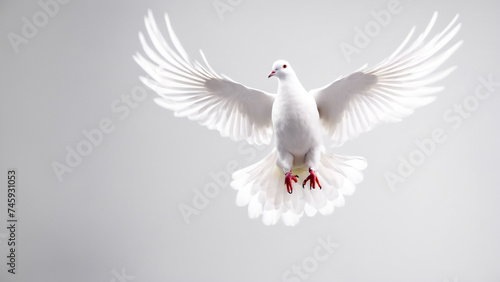 La colomba della pace in volo libero