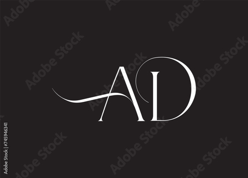 AD Letter Logo Design with Creative Modern 