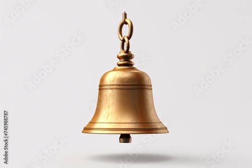 a gold bell from a chain
