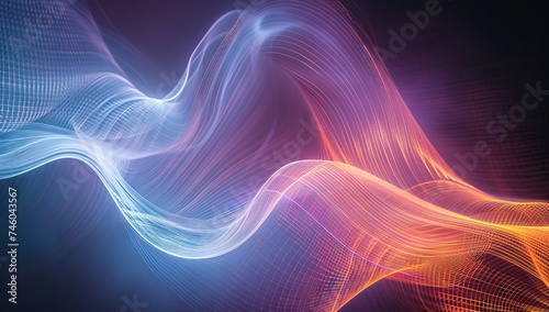 Modern Black Background Line Light Abstract. AI generated illustration