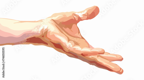 Gesture concept represented by human hand icon. Isolated