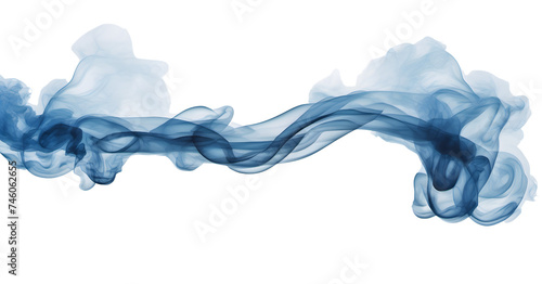 Blue smoke on a transparent background