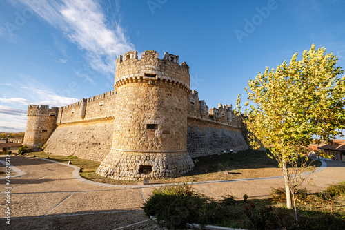 Castle of Grajal de Campos, 16th century military construction on the remains of another previous castle from the 10th century, castilla y Leon, Spain