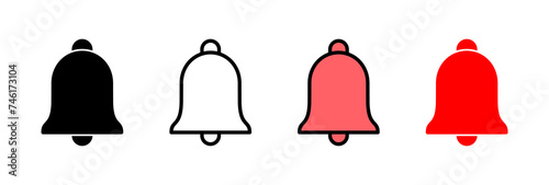 Bell Icon vector illustration. Notification sign and symbol for web site design