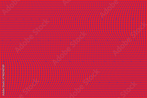 Bright red polka dot pop art halftone pattern 