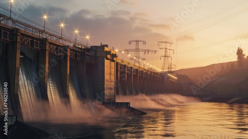 Large hydroelectric dam to produce renewable energy