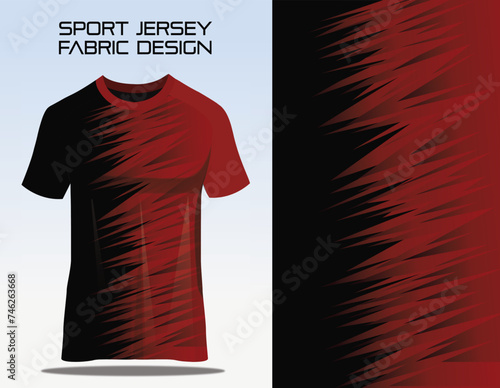 Fabric Textile Design for Sport Soccer Team Jersey or Football Club Uniform with Mockup 