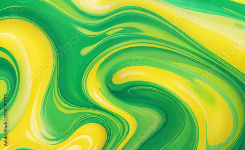 Una fusión de verde esmeralda y amarillo dorado crea un fondo abstracto visualmente impresionante y claro, sólido, de diferentes colores brillantes